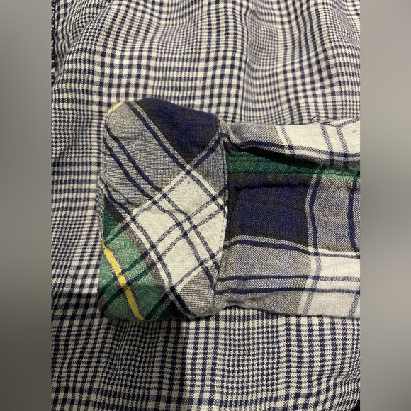 Rails Hunter shirt (blue/green/white plaid). Contrasting lining. - Picture 3 of 4